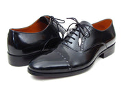 Paul Parkman Captoe Oxfords Black Dress Shoes