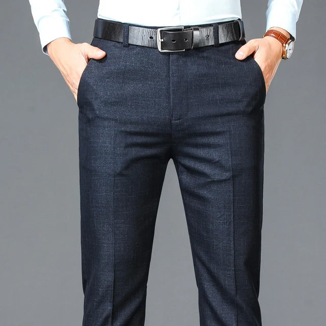 Business essential: Breathable men's business casual pants in a variety of colors.