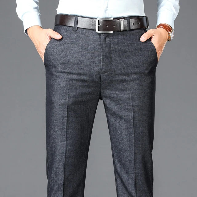 Men's business casual pants in a relaxed fit, perfect for the office or a night out.