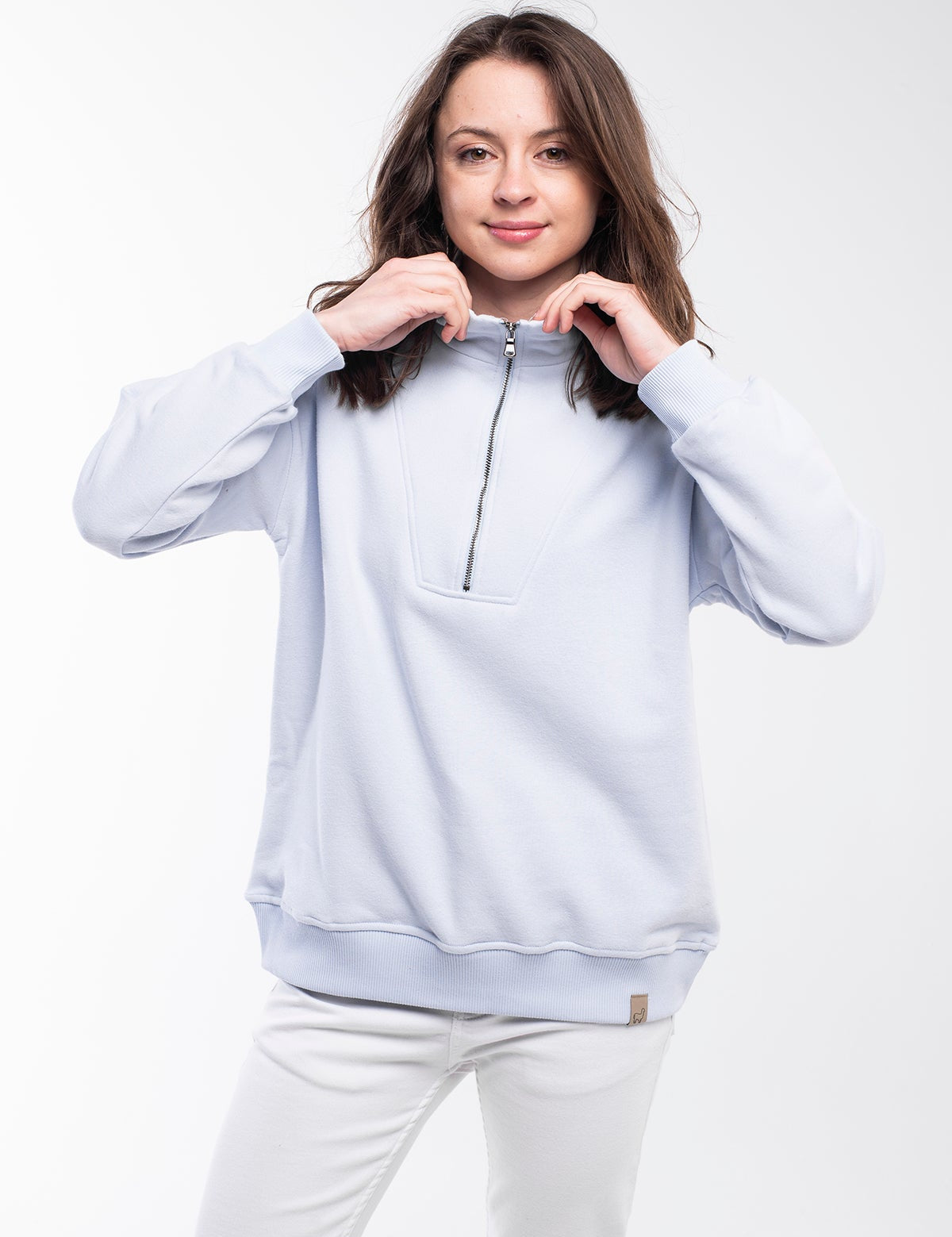 Zipped Neck Sweatshirt