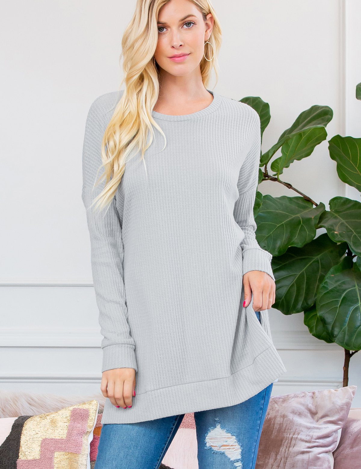 Brushed Thermal Waffle Sweater